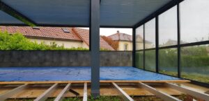 Nettoyage toiture véranda piscine